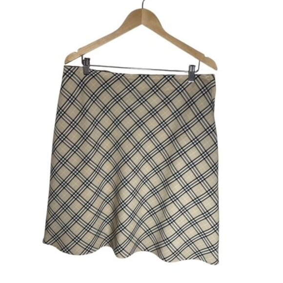 NYCC Dresses & Skirts - NYCC New York Clothing Co Womens Tartan Plaid A Line Skirt Black Tan Size 16